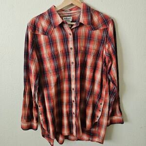 Ariat Women's Large Button-Up Flannel - Great Condition!